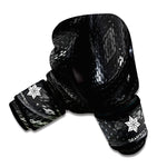 Black Snake Print Boxing Gloves