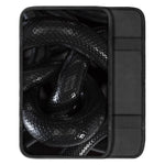 Black Snake Print Car Center Console Cover