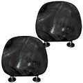 Black Snake Print Car Headrest Covers