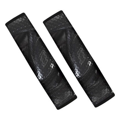 Black Snake Print Car Seat Belt Covers