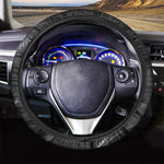 Black Snake Print Car Steering Wheel Cover