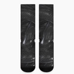 Black Snake Print Crew Socks