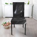 Black Snake Print Dining Chair Slipcover