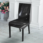 Black Snake Print Dining Chair Slipcover