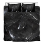 Black Snake Print Duvet Cover Bedding Set