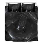 Black Snake Print Duvet Cover Bedding Set