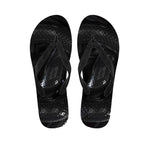 Black Snake Print Flip Flops