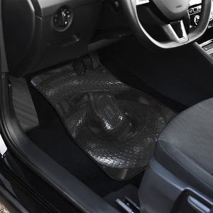 Black Snake Print Front and Back Car Floor Mats