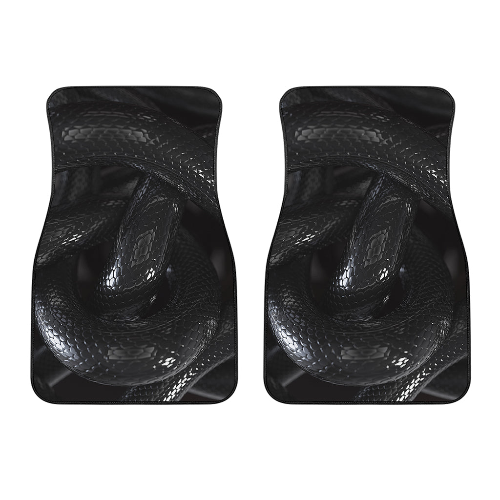 Black Snake Print Front Car Floor Mats