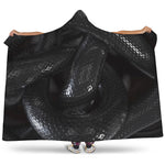 Black Snake Print Hooded Blanket
