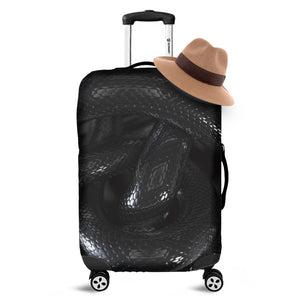 Black Snake Print Luggage Cover