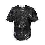 Black Snake Print Men's Baseball Jersey