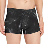 Black Snake Print Men's Boxer Briefs