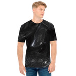 Black Snake Print Men's T-Shirt