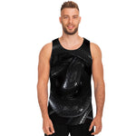 Black Snake Print Men's Tank Top