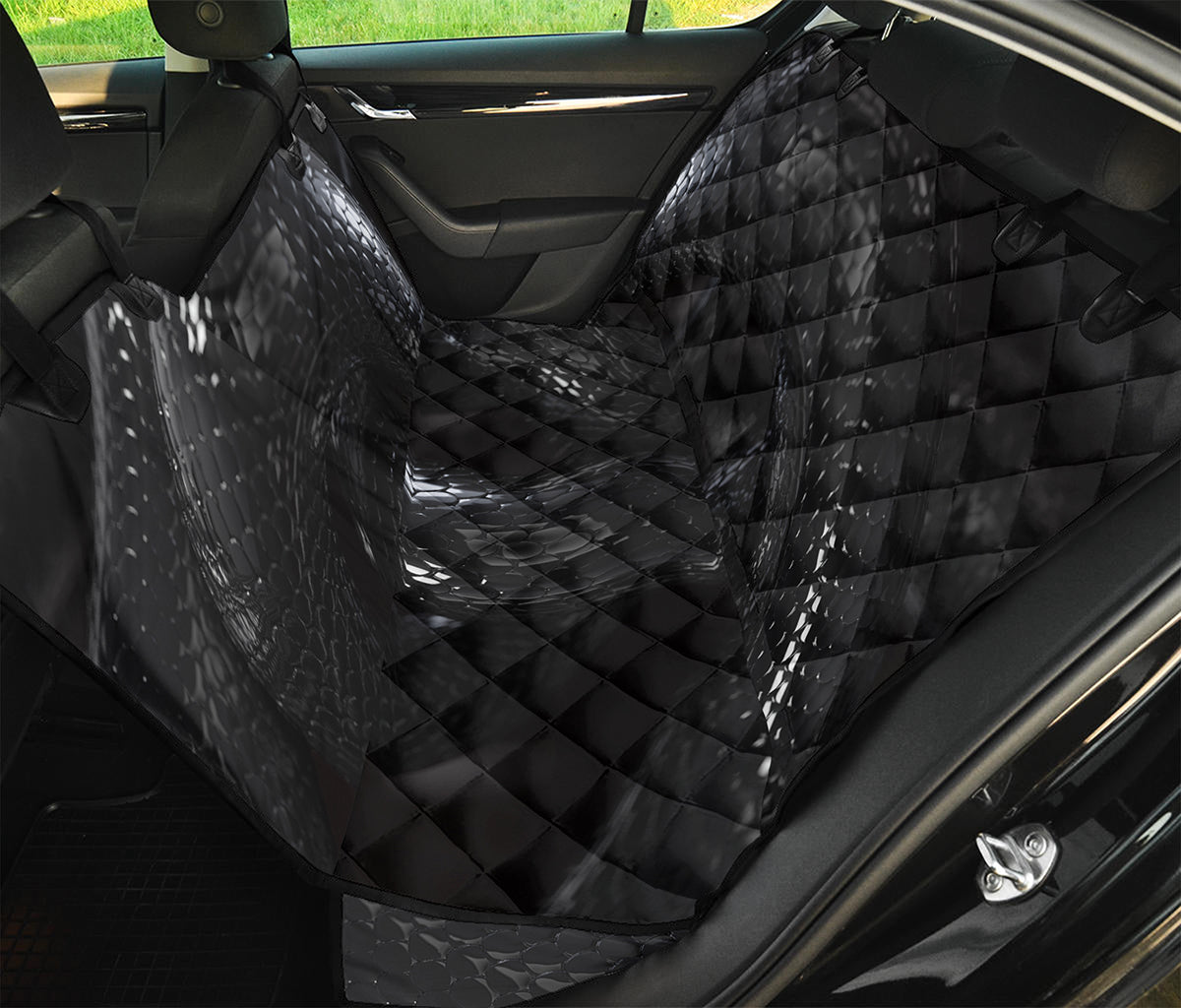 Black Snake Print Pet Car Back Seat Cover