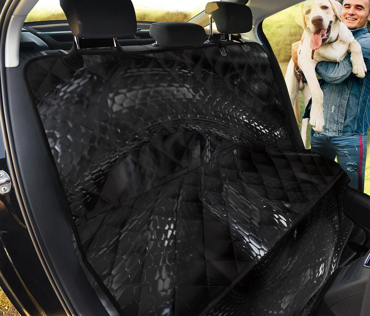 Black Snake Print Pet Car Back Seat Cover