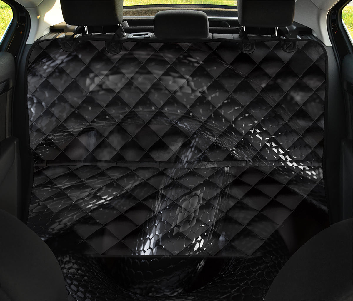 Black Snake Print Pet Car Back Seat Cover