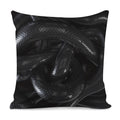 Black Snake Print Pillow Cover