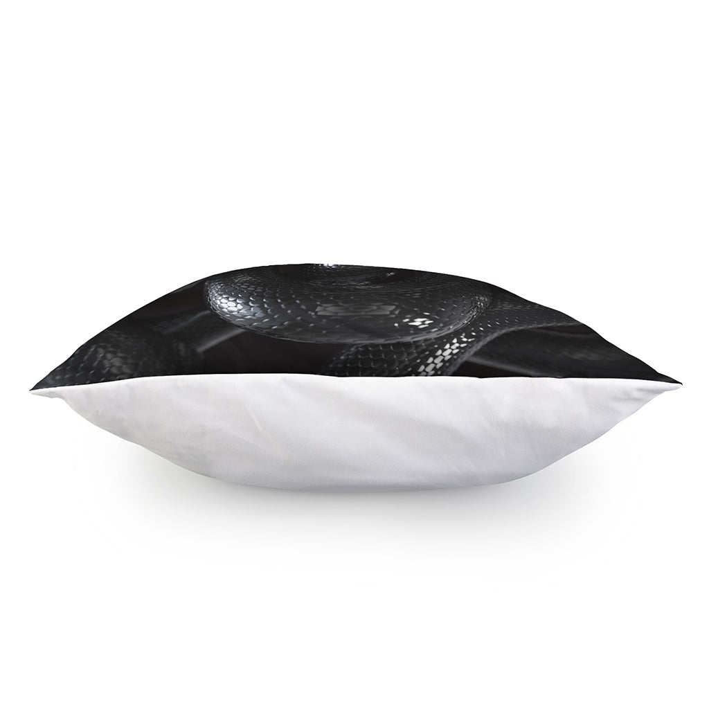 Black Snake Print Pillow Cover