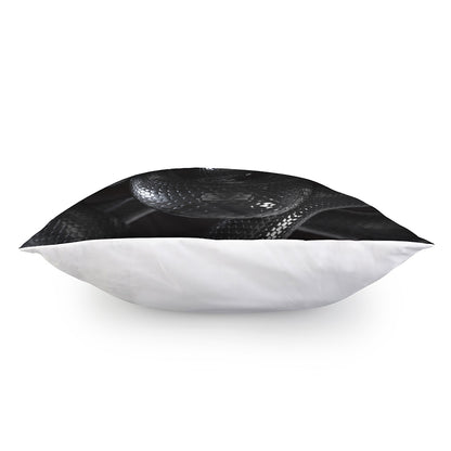 Black Snake Print Pillow Cover