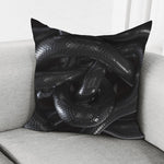 Black Snake Print Pillow Cover