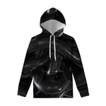 Black Snake Print Pullover Hoodie