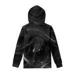 Black Snake Print Pullover Hoodie