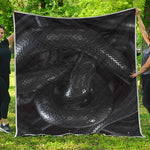 Black Snake Print Quilt