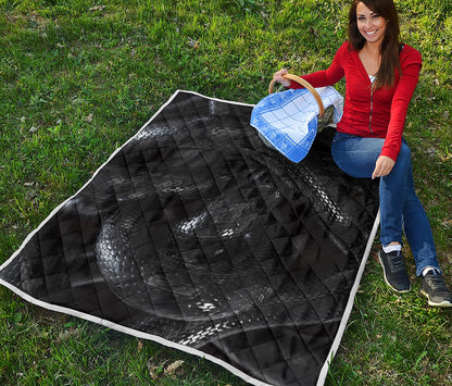 Black Snake Print Quilt