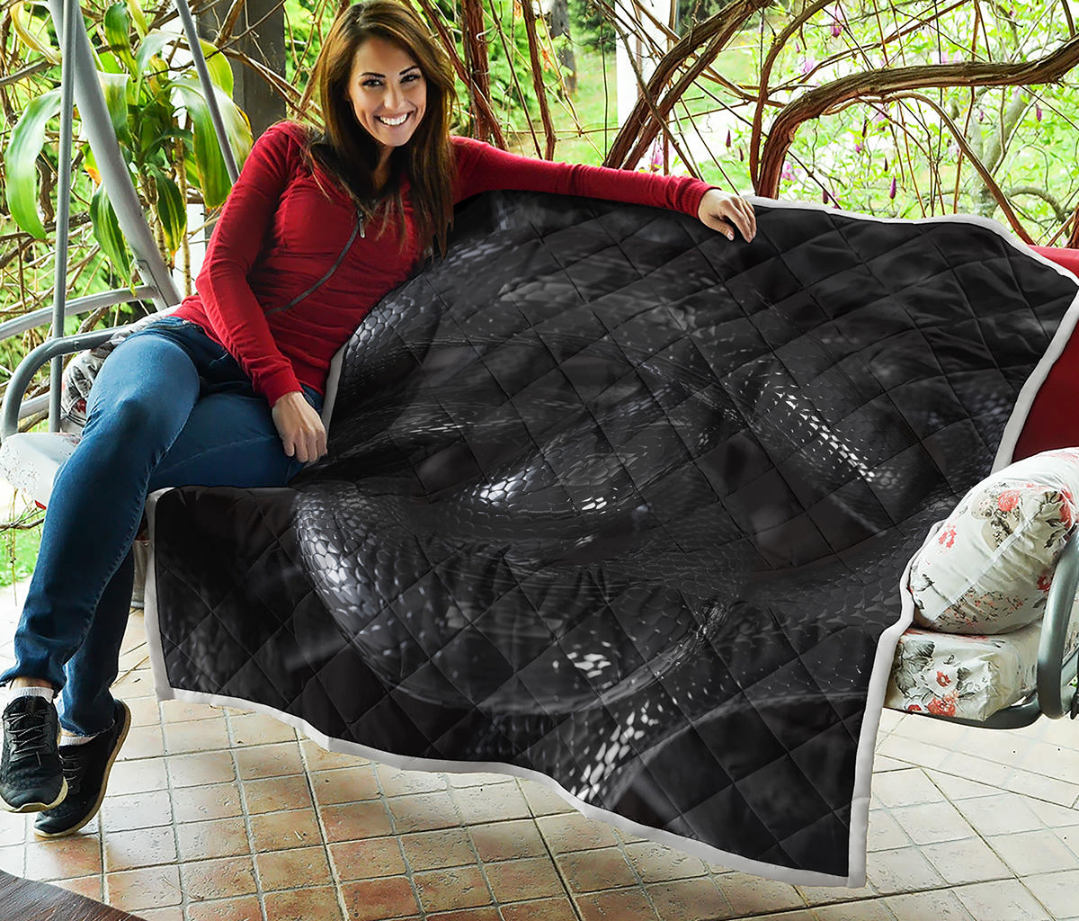 Black Snake Print Quilt