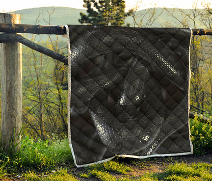 Black Snake Print Quilt