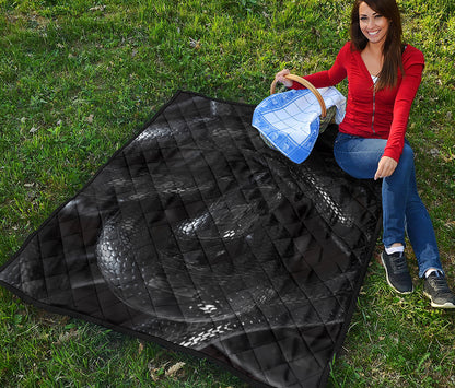 Black Snake Print Quilt