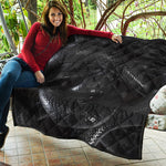 Black Snake Print Quilt