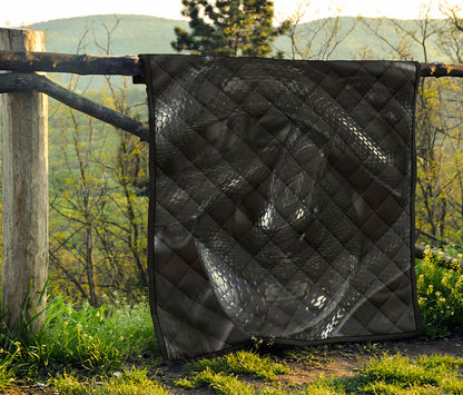 Black Snake Print Quilt