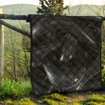 Black Snake Print Quilt