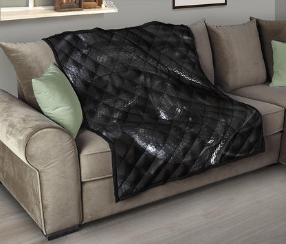 Black Snake Print Quilt