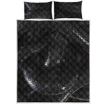 Black Snake Print Quilt Bed Set