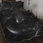 Black Snake Print Quilt Bed Set