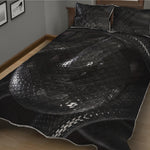 Black Snake Print Quilt Bed Set