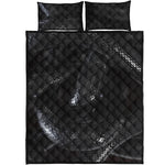 Black Snake Print Quilt Bed Set