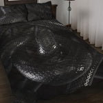 Black Snake Print Quilt Bed Set