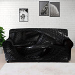 Black Snake Print Sofa Cover