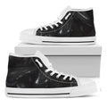 Black Snake Print White High Top Sneakers