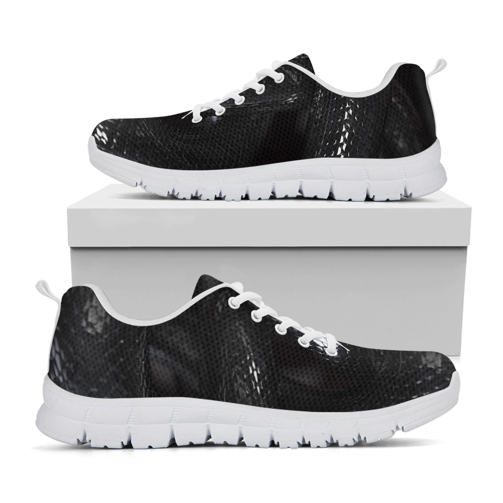 Black Snake Print White Sneakers