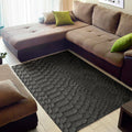 Black Snakeskin Print Floor Mat