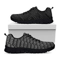 Black Snakeskin Print Black Running Shoes