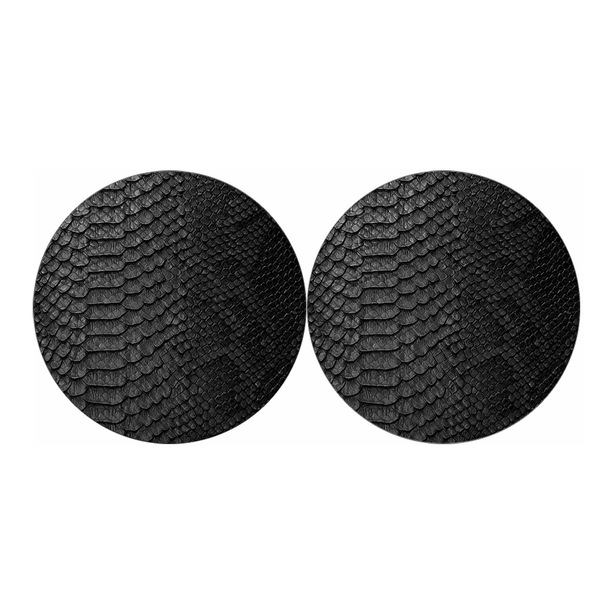 Black Snakeskin Print Car Coasters