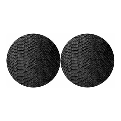 Black Snakeskin Print Car Coasters