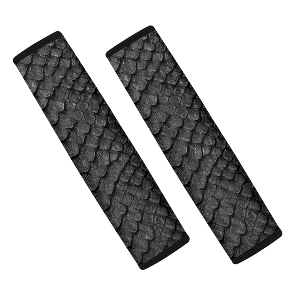 Black Snakeskin Print Car Seat Belt Covers